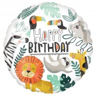 Get Wild Animal Happy Birthday Balloon